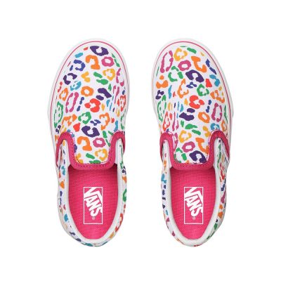 Vans Rainbow Leopard Classic Slip-On - Çocuk Slip-On Ayakkabı (Küpe Çiçeği Mor)